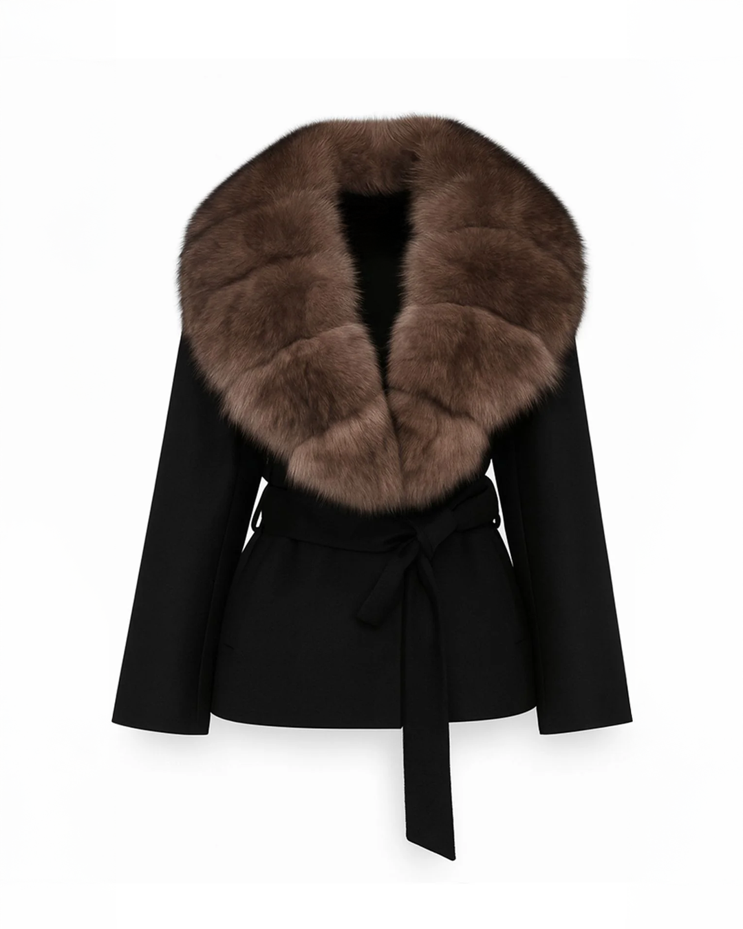NORVIAS | Faux Fur Collar Jacket