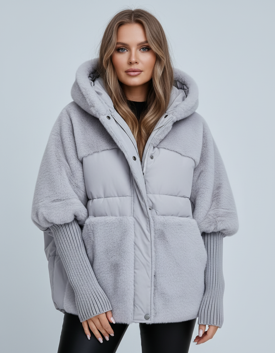 NORVIAS | Sieviešu mētelis ar kažokādas apdari