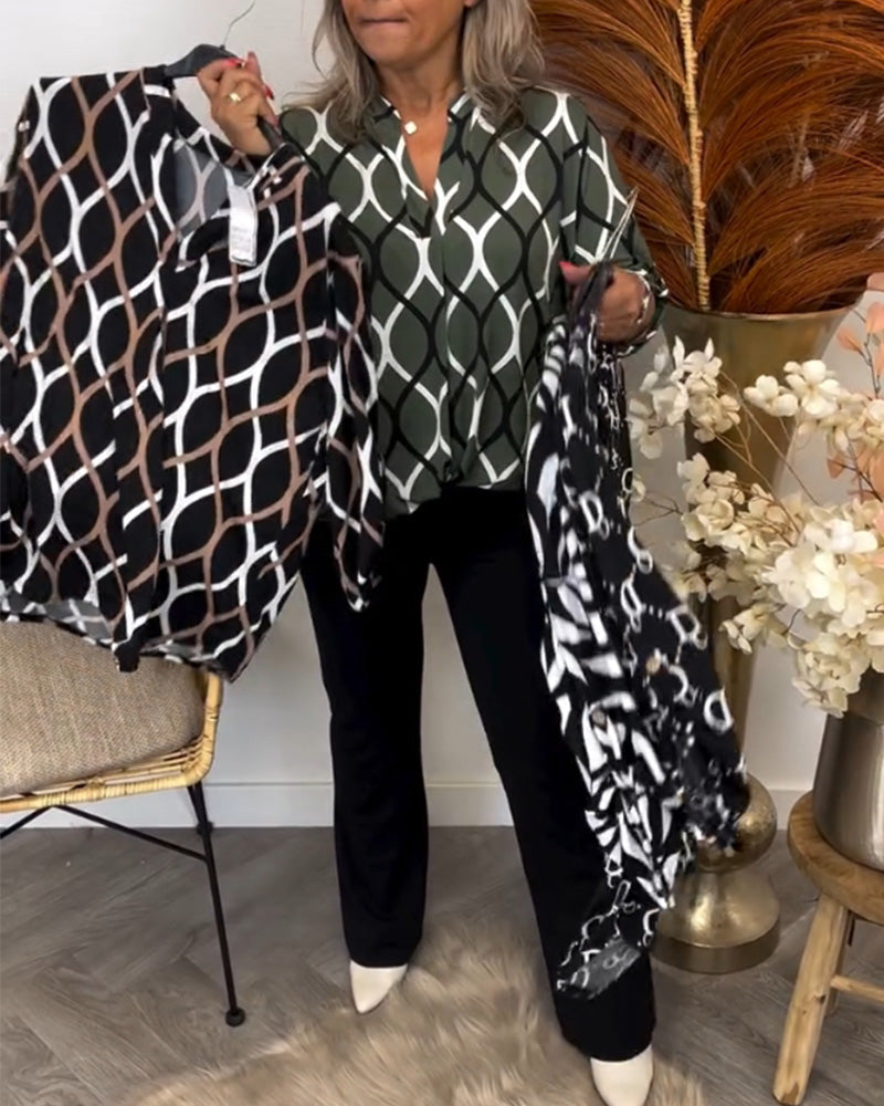 NORVIAS | Graphic Print Blouse