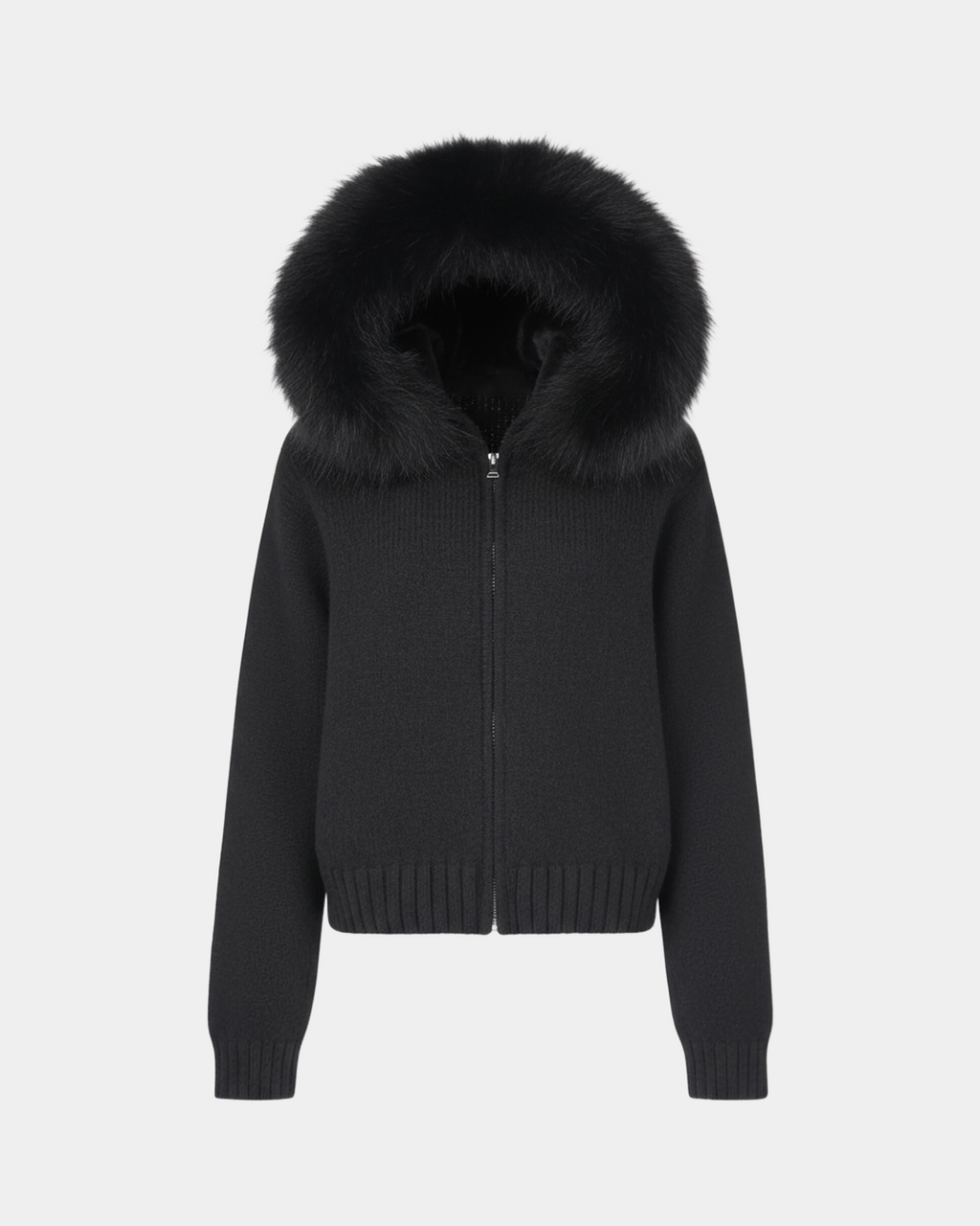 NORVIAS | Luxurious Knitted Coat with Faux Fur