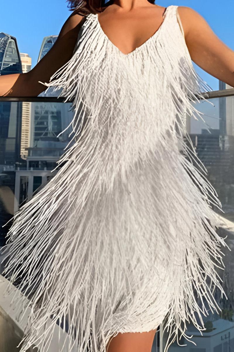 NORVIAS | Chic Sparkling Tassel Dress