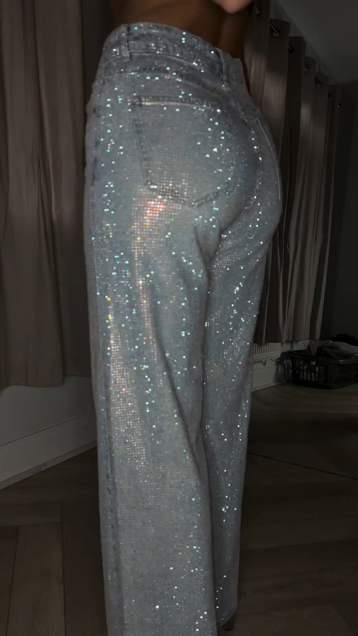 NORVIAS | Sequined Casual Denim Jeans