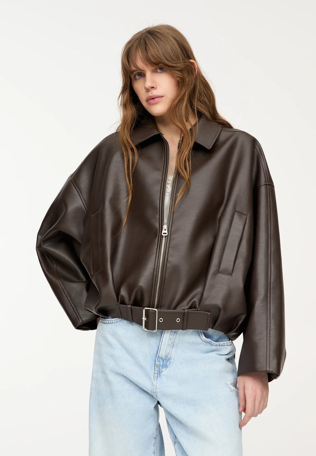 NORVIAS | Faux Leather Jacket