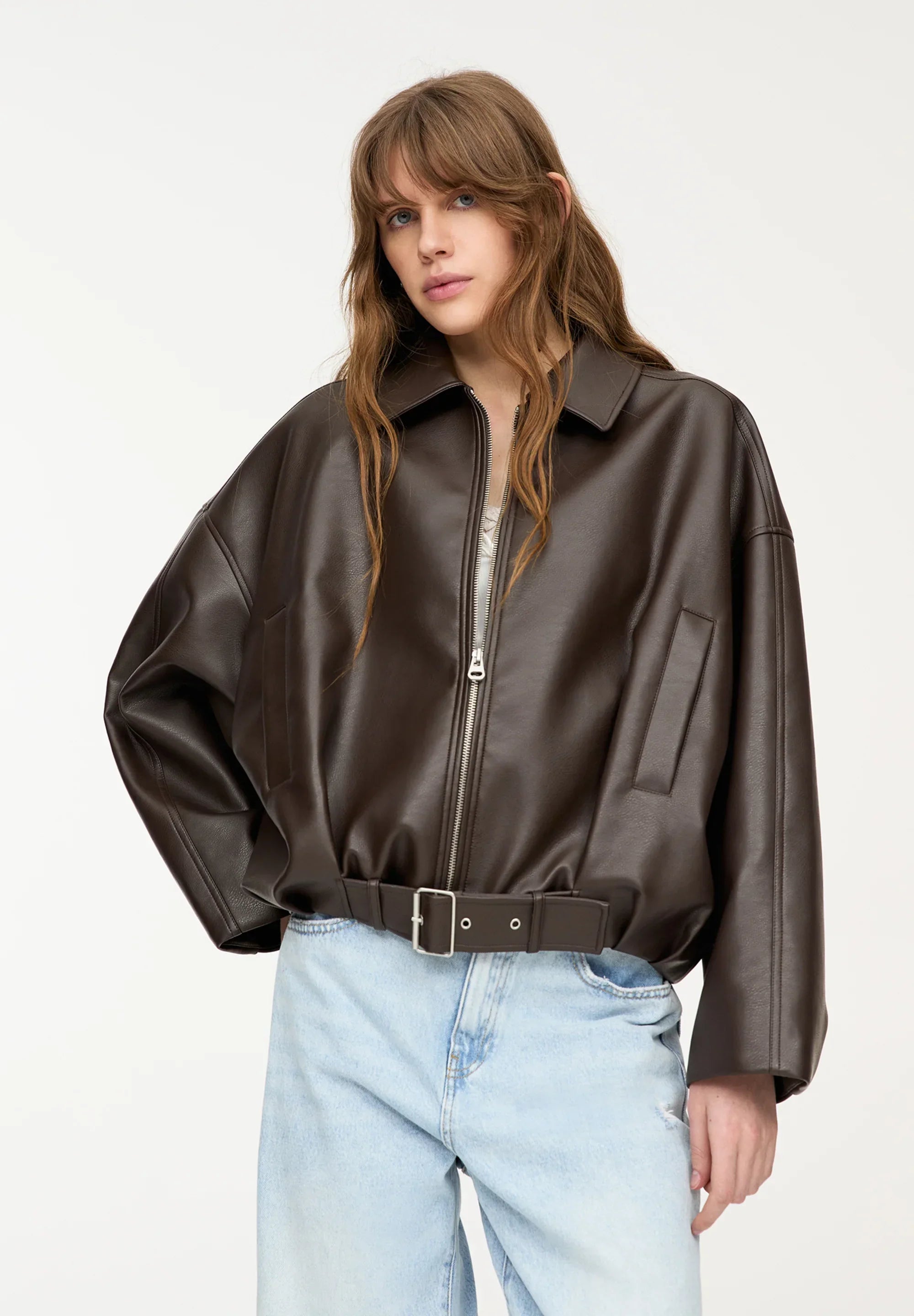 NORVIAS | Faux Leather Jacket