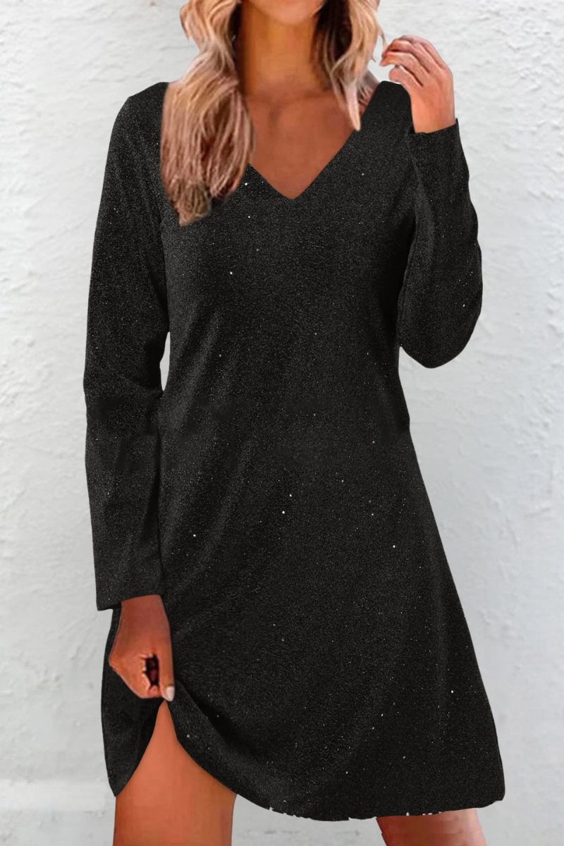 NORVIAS | Stilvolles Midi-Kleid mit Pailletten