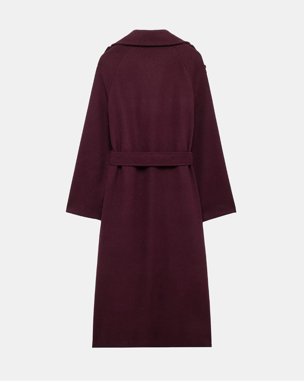 NORVIAS | Elegant Wine Red Trench Coat