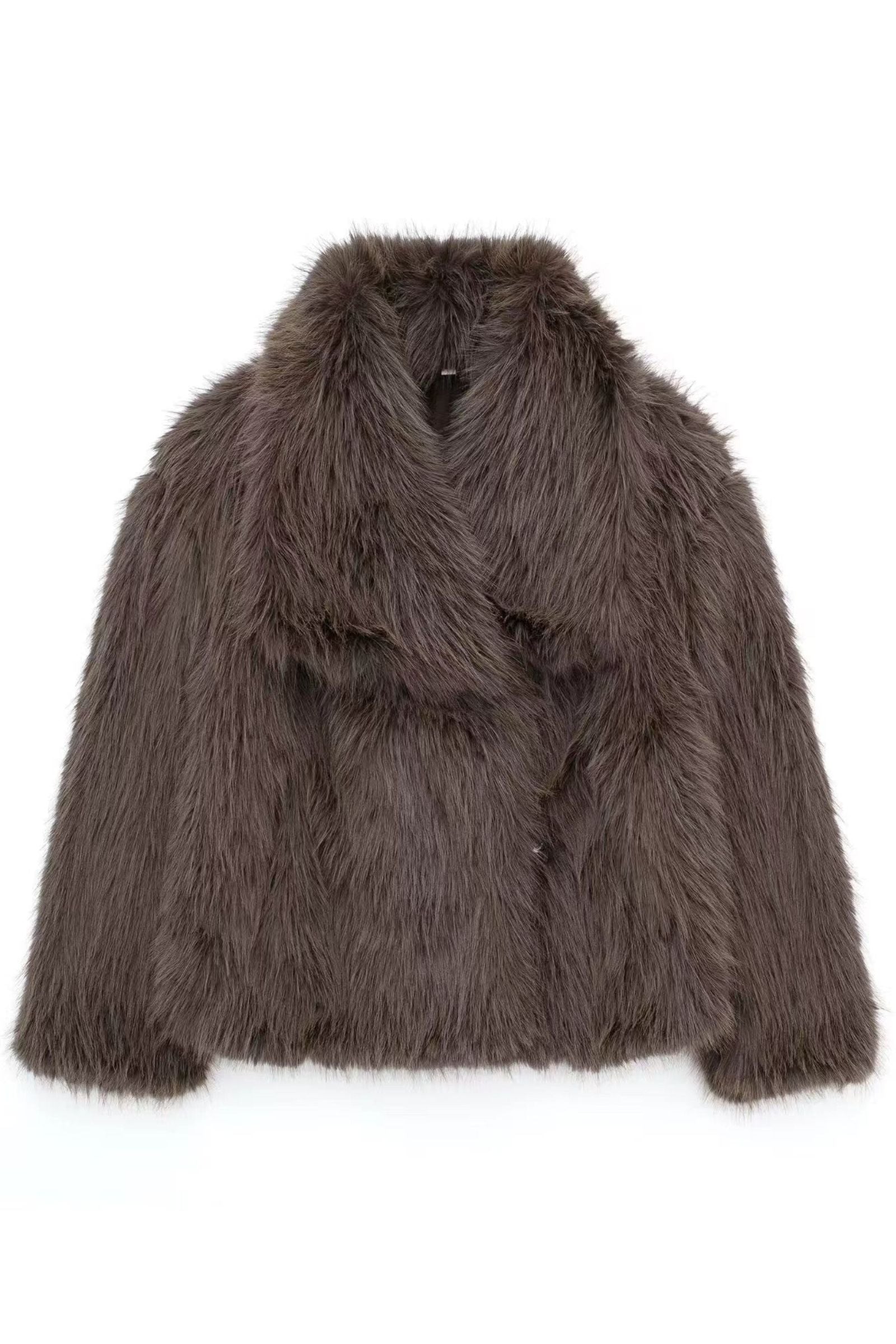NORVIAS | Luxurious Faux Fur Coat