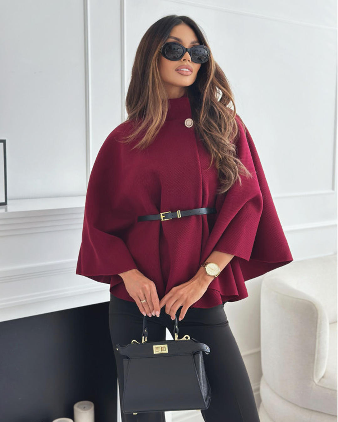 NORVIAS | Women's Cape Belted Coat