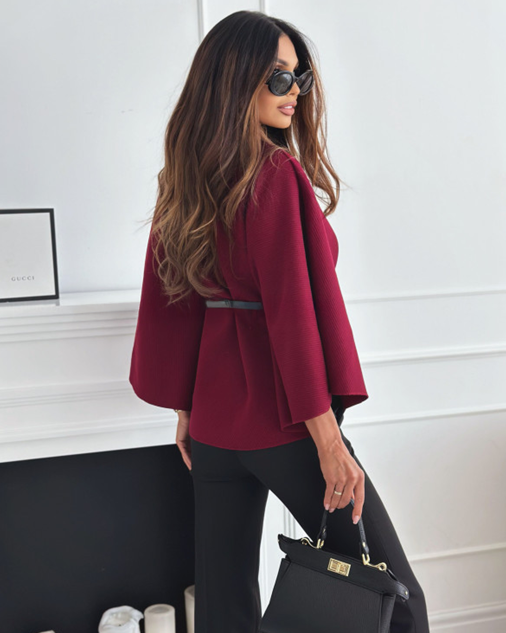 NORVIAS | Women's Cape Belted Coat