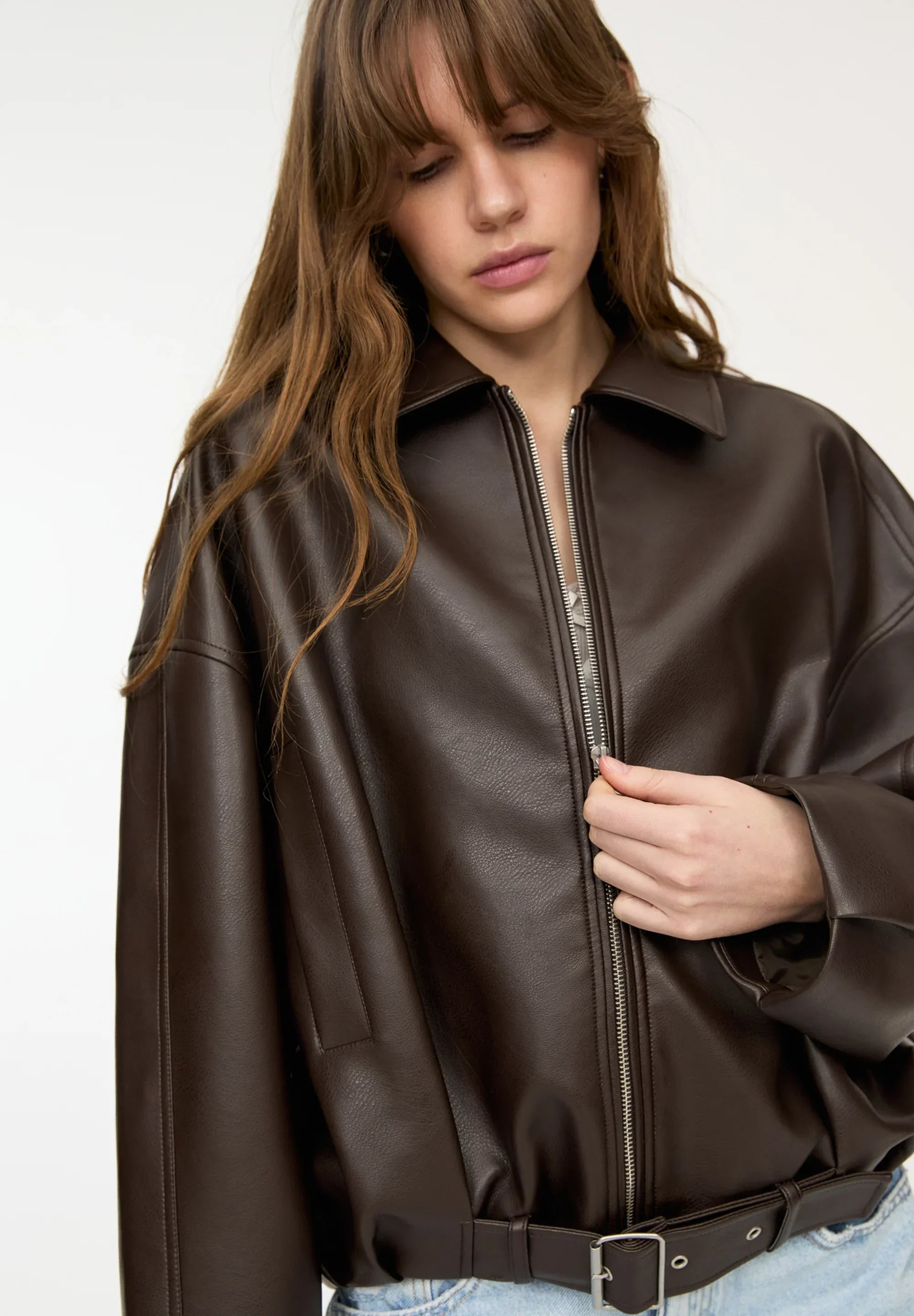 NORVIAS | Faux Leather Jacket