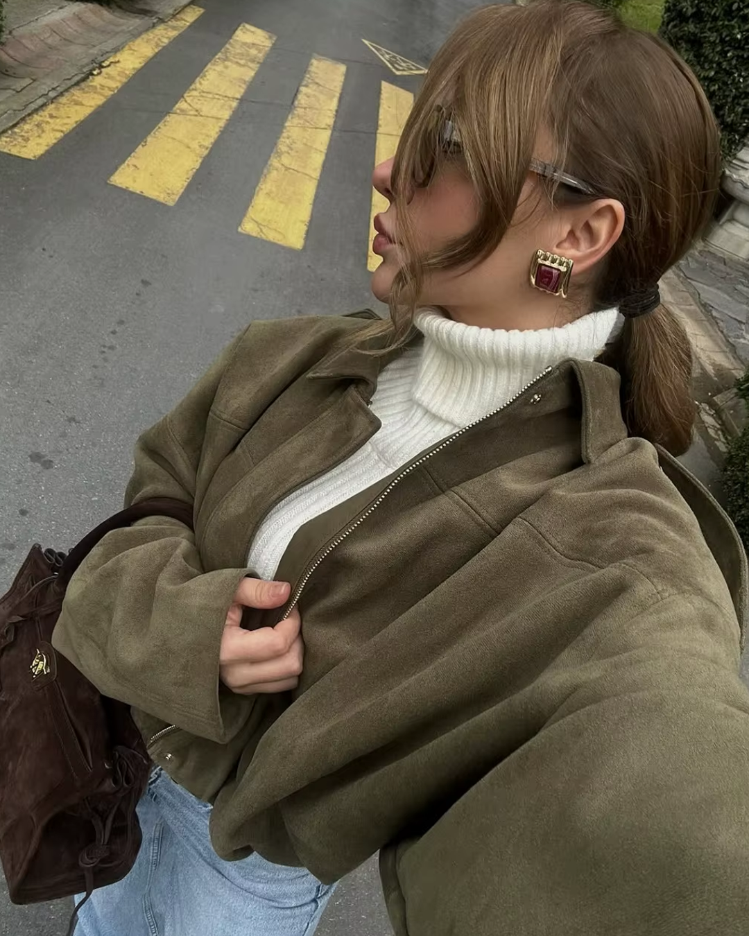 NORVIAS | Stylish Oversized Bomber Jacket