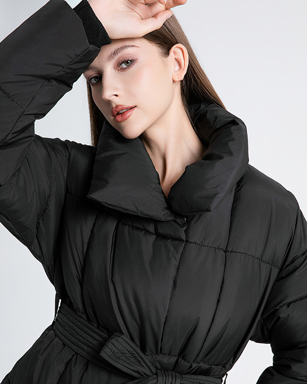 NORVIAS | Quilted Belted Jacket