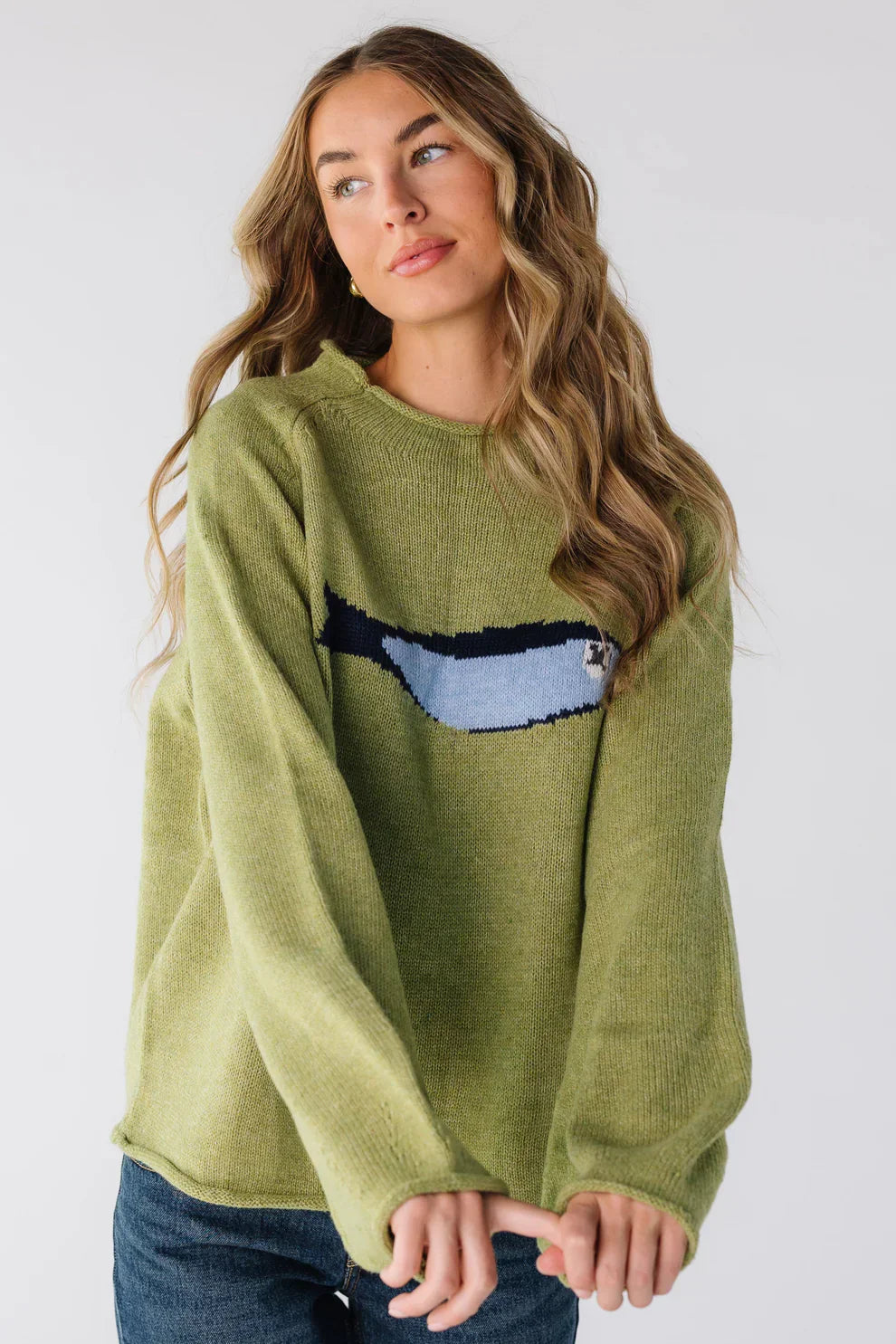 NORVIAS | Knit Fisherman Sweater with Fish Motif