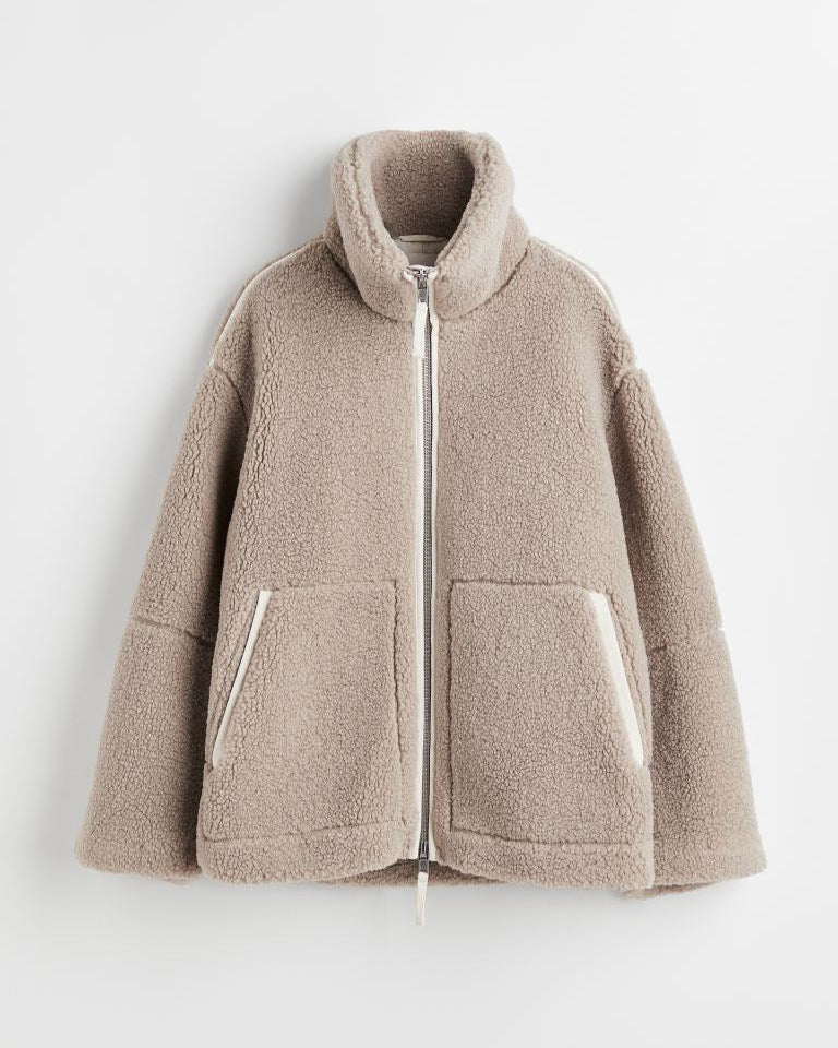 NORVIAS | Oversized Teddy Fleece Jacket