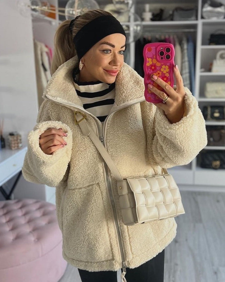 NORVIAS | Oversized Teddy Fleece Jacket