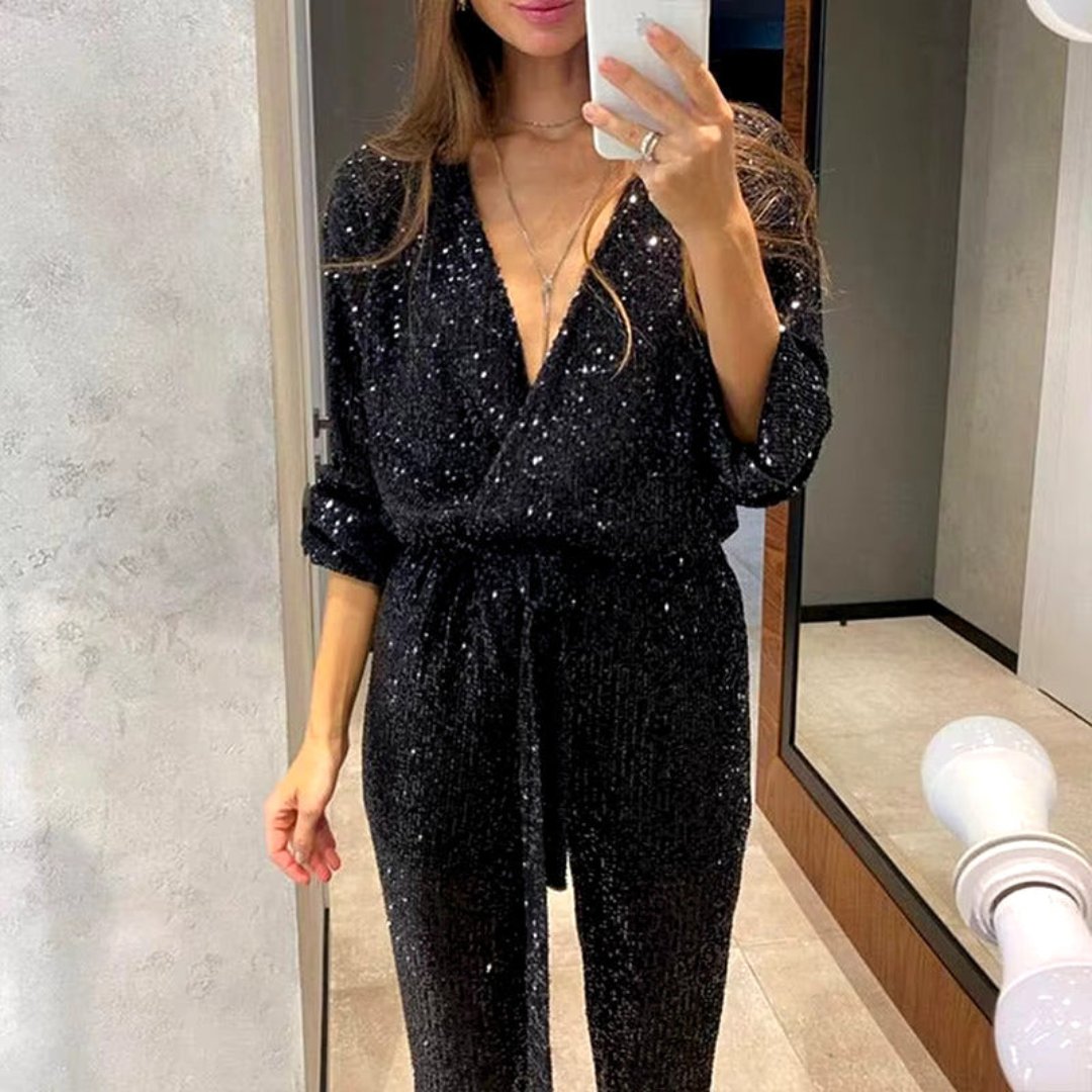 NORVIAS | Stylish Sparkling Party Jumpsuit