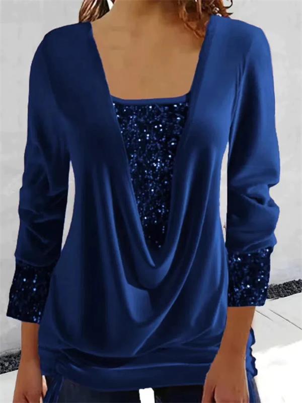 NORVIAS | Modern Sequin Layer Blouse