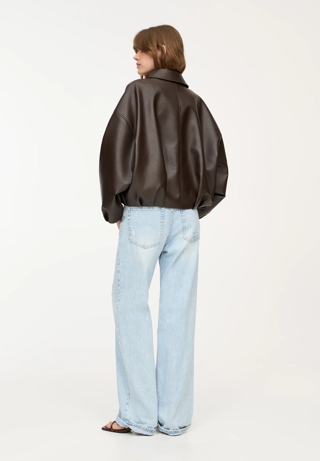 NORVIAS | Faux Leather Jacket