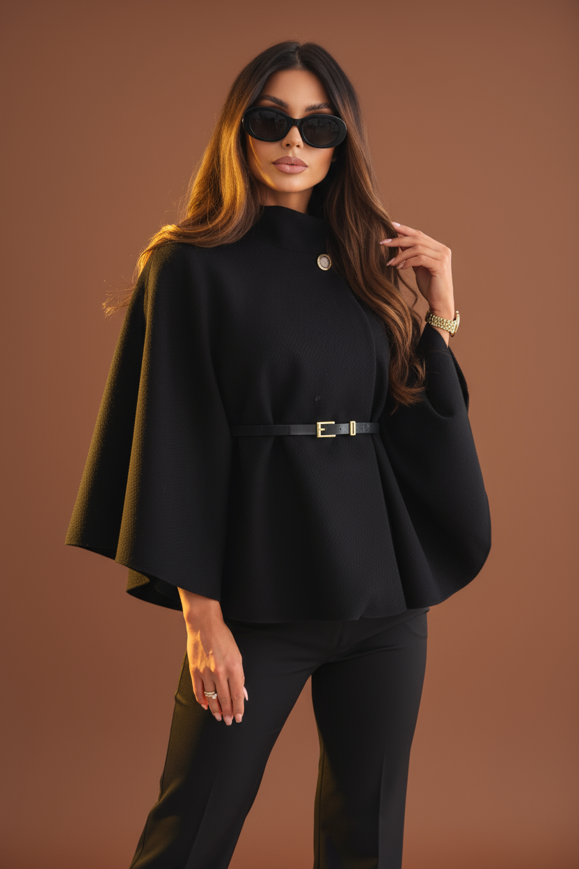 NORVIAS | Women's Cape Belted Coat