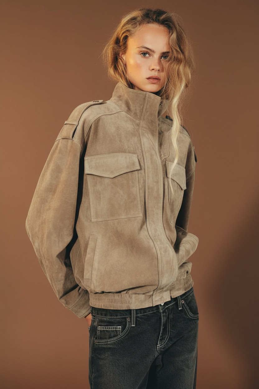 NORVIAS | Suede Jacket for Elegance