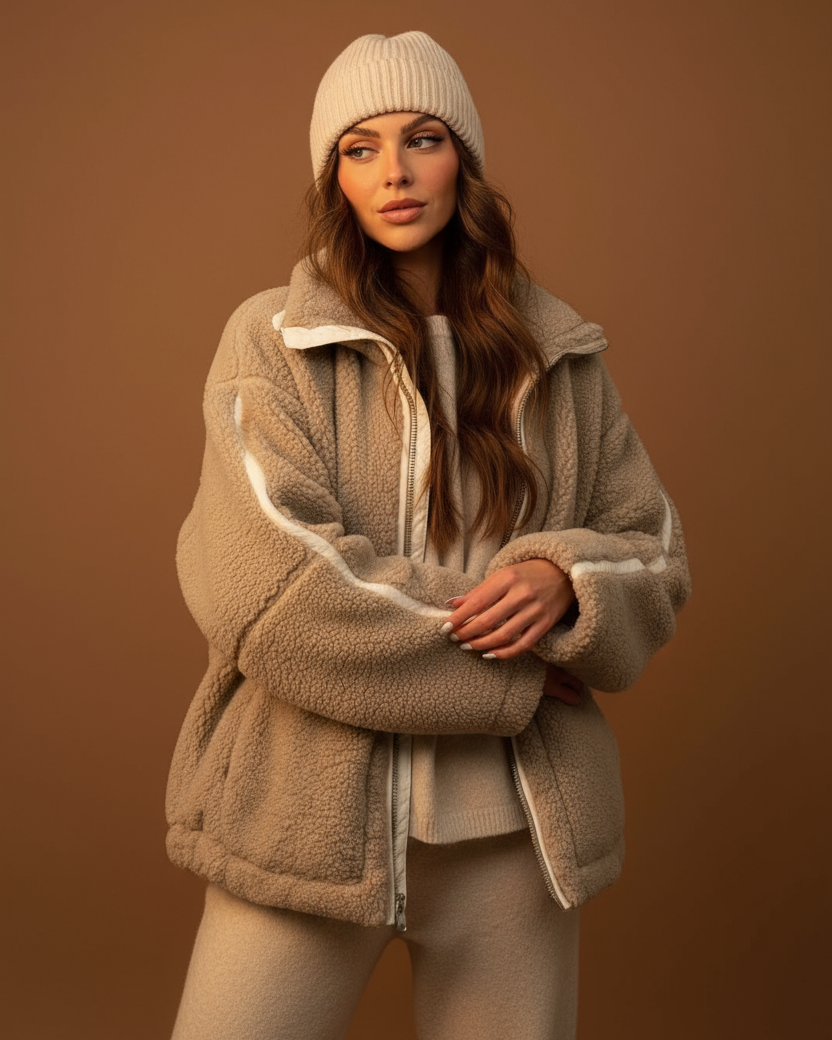 NORVIAS | Oversized Teddy Fleece Jacket