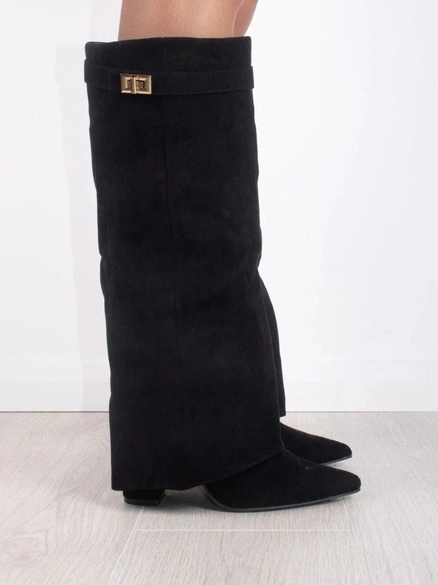 Kara Elle™ | Flared High Boots Elegance